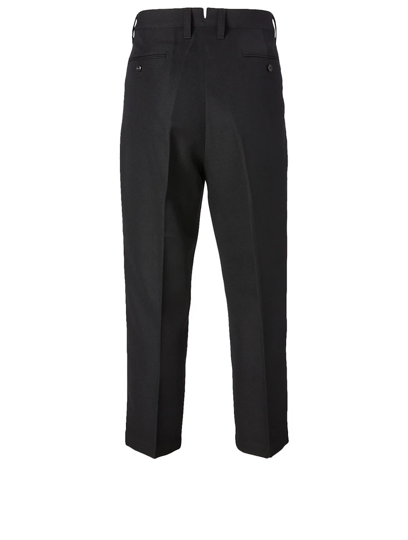Wool Straight-Leg Pants