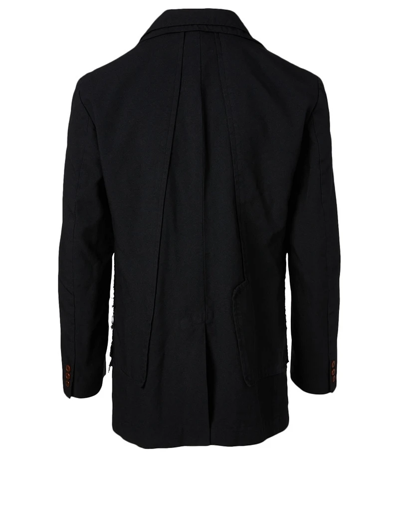Three-Button Jacket With Seaming