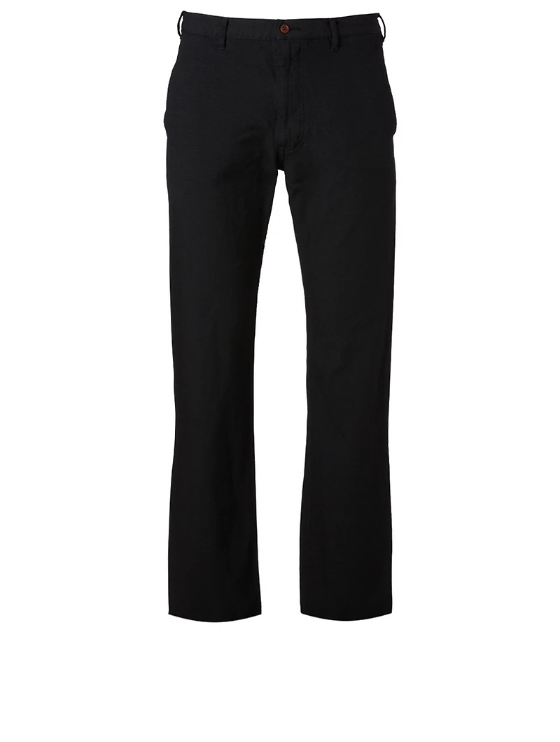 Oxford Straight-Leg Pants