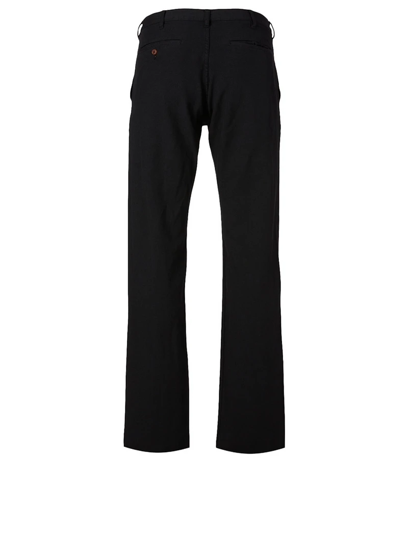 Oxford Straight-Leg Pants