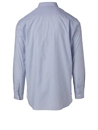 Cotton Buckle Shirt Striped Print