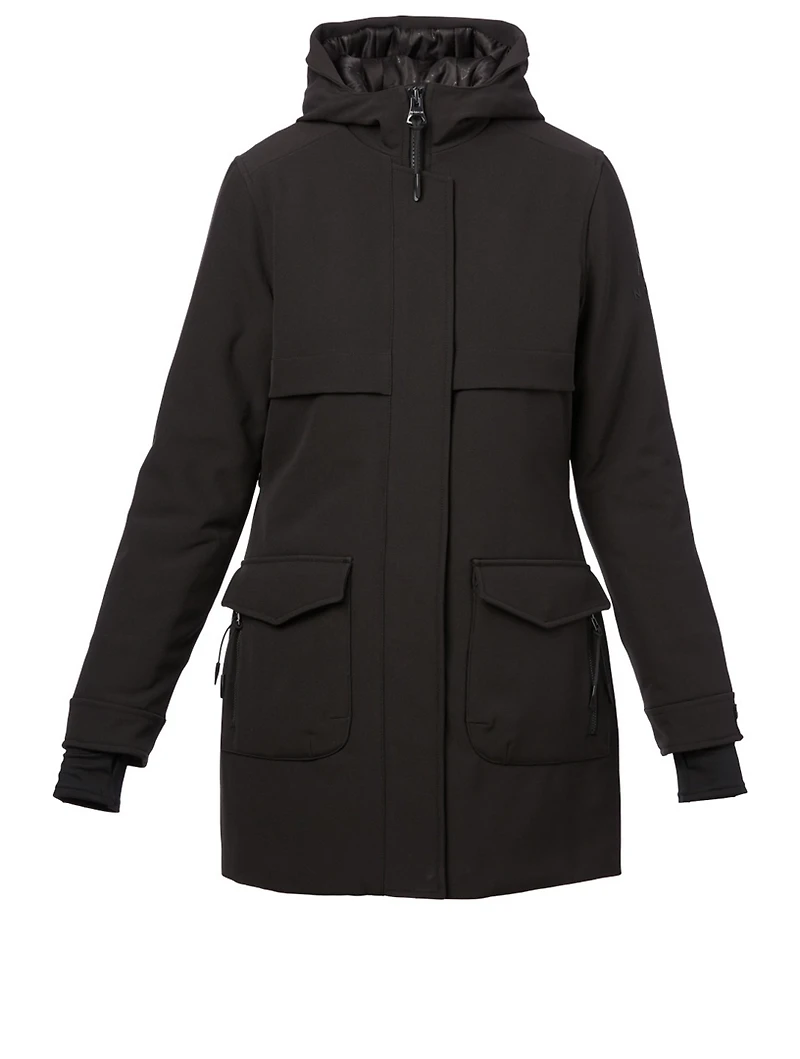 Anja Bonded Slim-Fit Parka With Hood