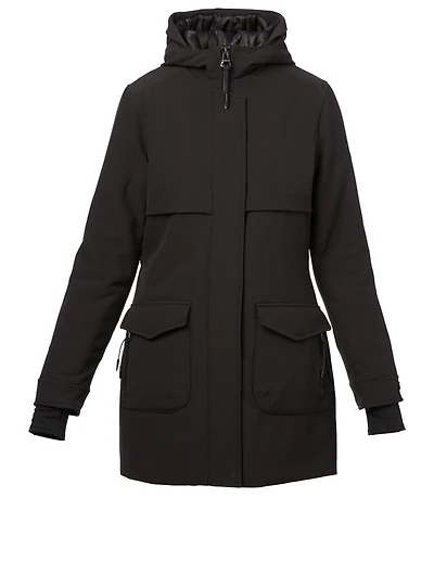 Anja Bonded Slim-Fit Parka With Hood