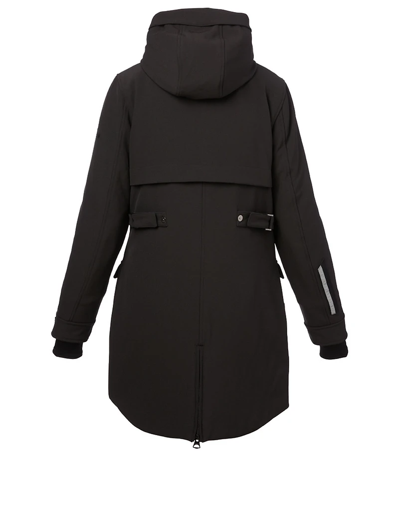 Anja Bonded Slim-Fit Parka With Hood