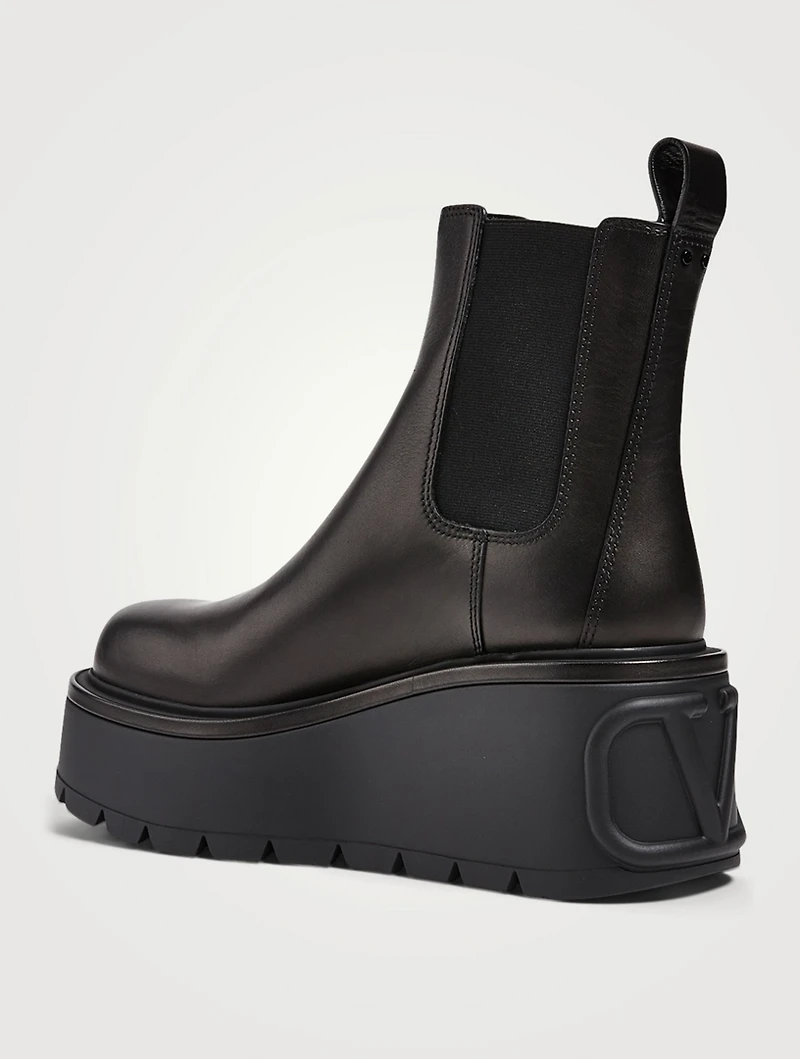 VLOGO Beatle Leather Platform Chelsea Boots