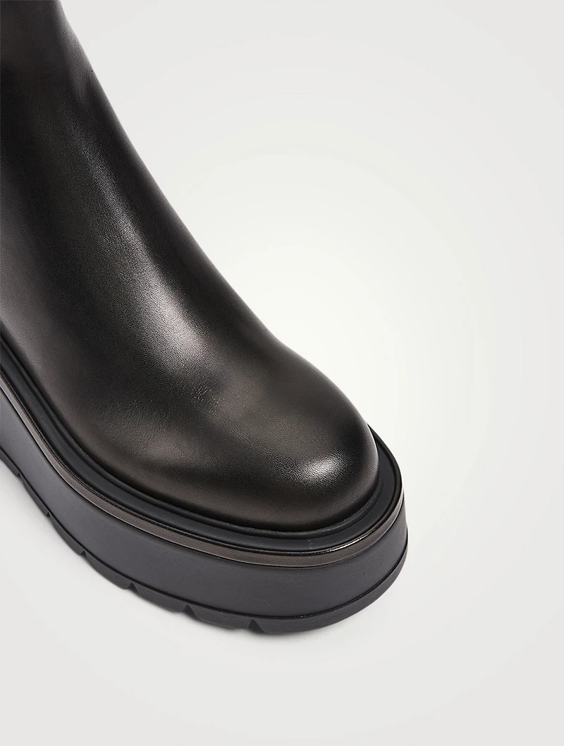 VLOGO Beatle Leather Platform Chelsea Boots
