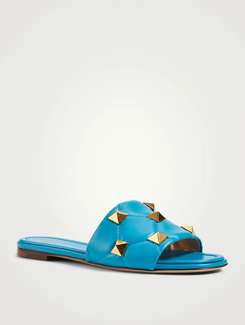 Roman Stud Leather Slide Sandals