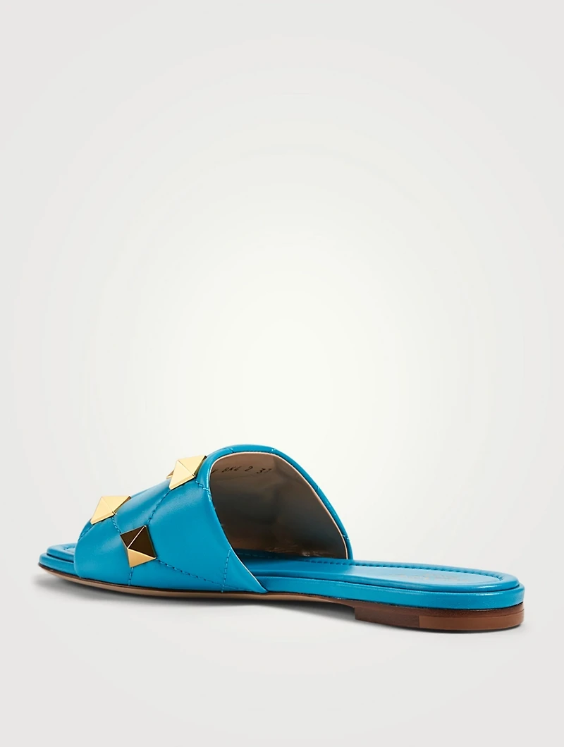 Roman Stud Leather Slide Sandals