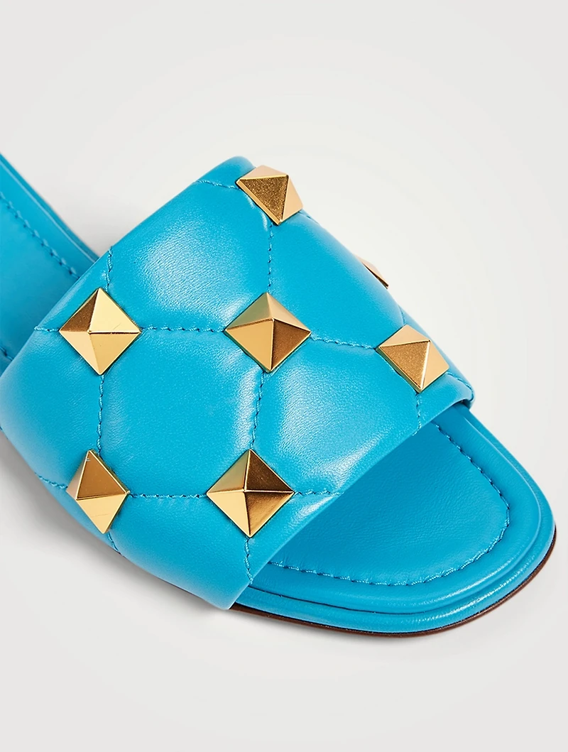 Roman Stud Leather Slide Sandals