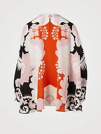 Silk Blouse Floral Print