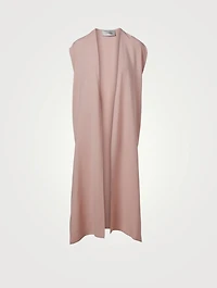 Cady Georgette Long Vest