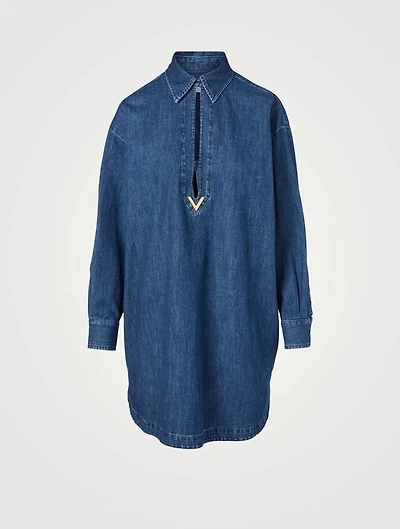 Cotton Denim Short Kaftan
