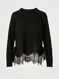 Wool And Cashmere Lace Sweater