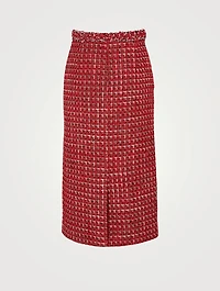Sensation Lurex Tweed Pencil Midi Skirt