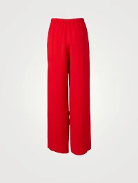 Silk Wide-Leg Pants