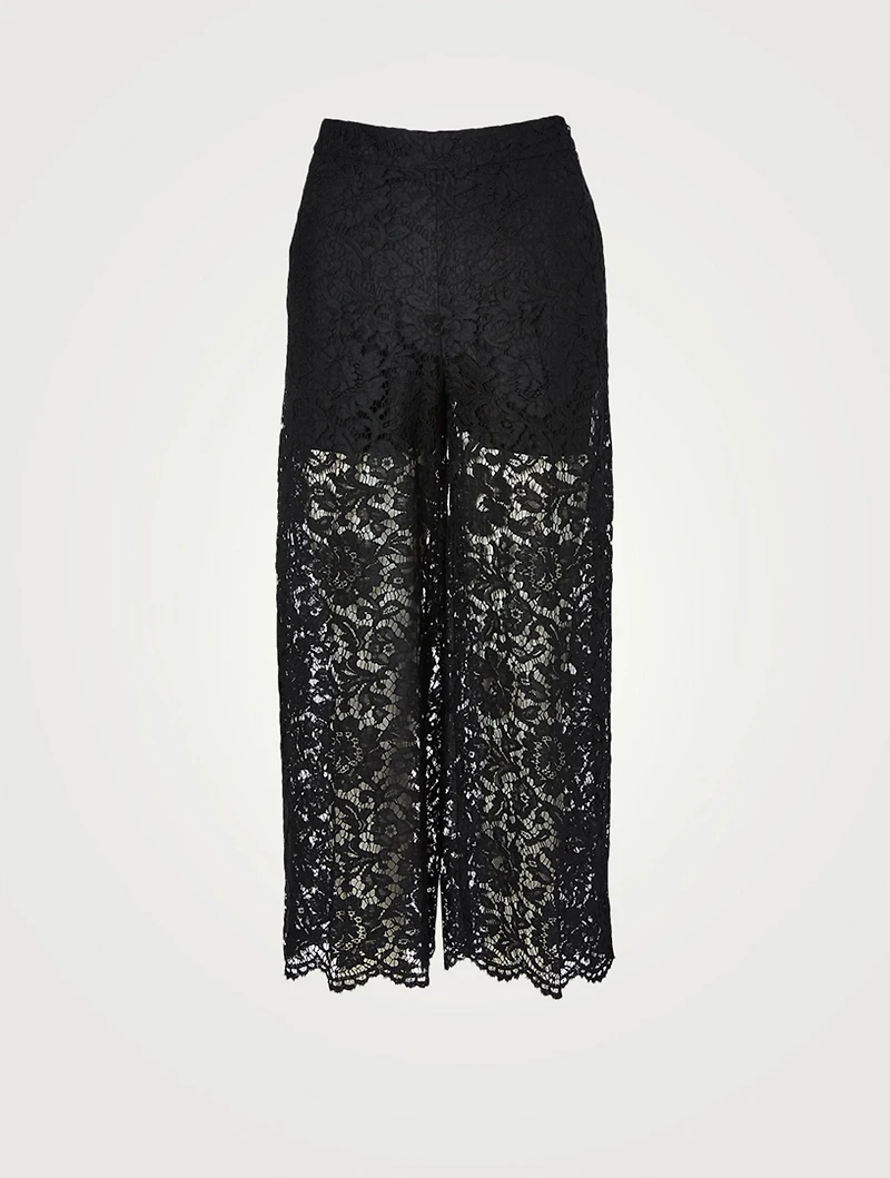 Heavy Lace Wide-Leg Pants