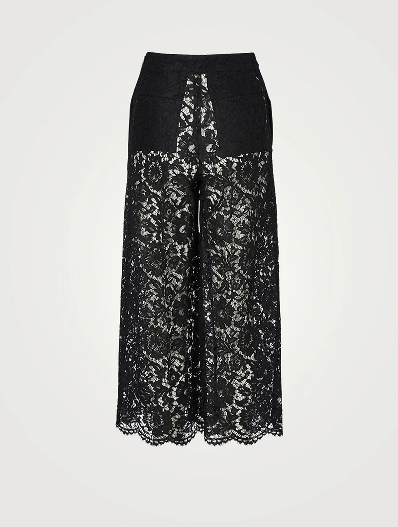 Heavy Lace Wide-Leg Pants