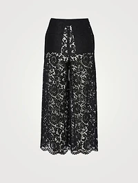 Heavy Lace Wide-Leg Pants