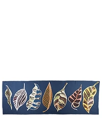 Silk Scarf In Leaf Print