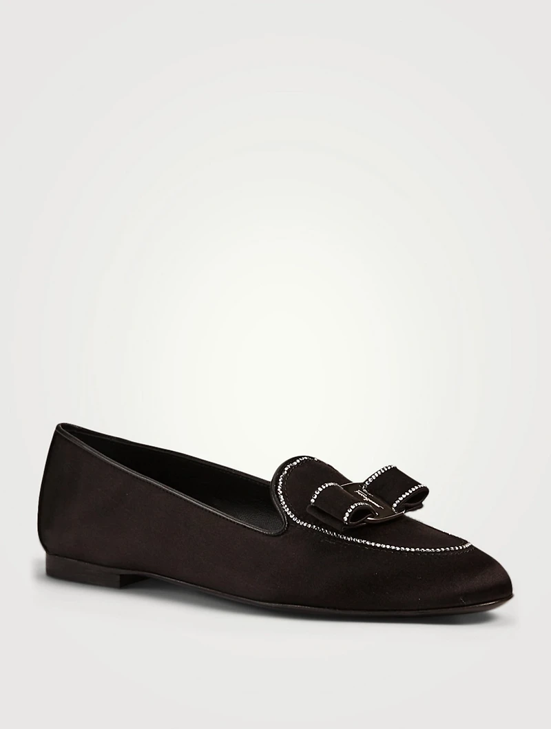 Libby Strass Satin Loafers
