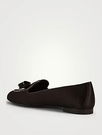 Libby Strass Satin Loafers