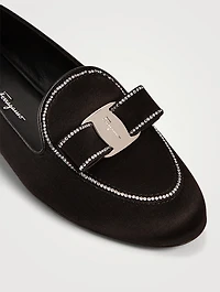 Libby Strass Satin Loafers