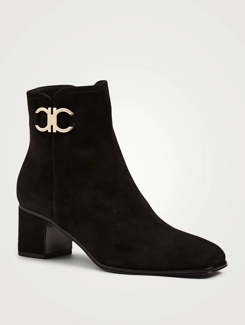 Cassaro Suede Heeled Ankle Boots