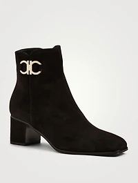 Cassaro Suede Heeled Ankle Boots