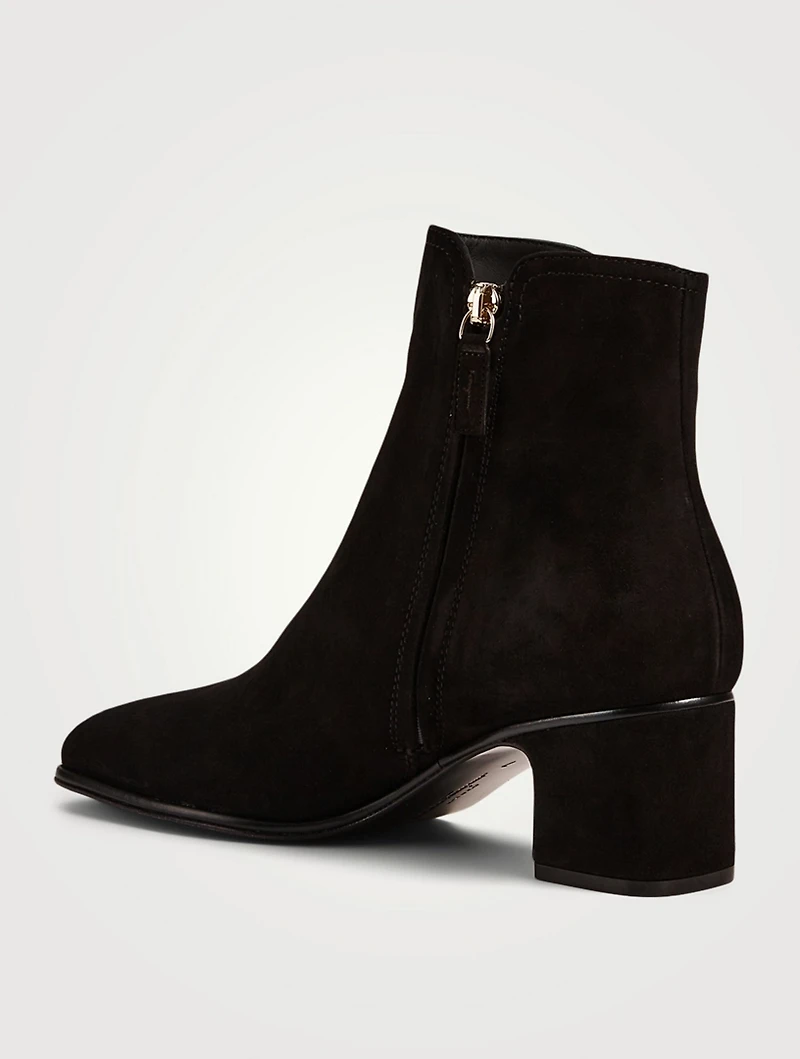 Cassaro Suede Heeled Ankle Boots