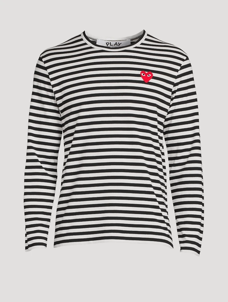 Heart Long Sleeve T-Shirt Stripe