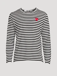 Heart Long Sleeve T-Shirt Stripe