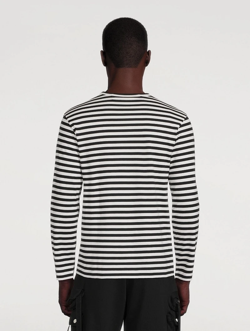 Heart Long Sleeve T-Shirt Stripe