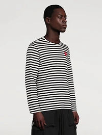 Heart Long Sleeve T-Shirt Stripe