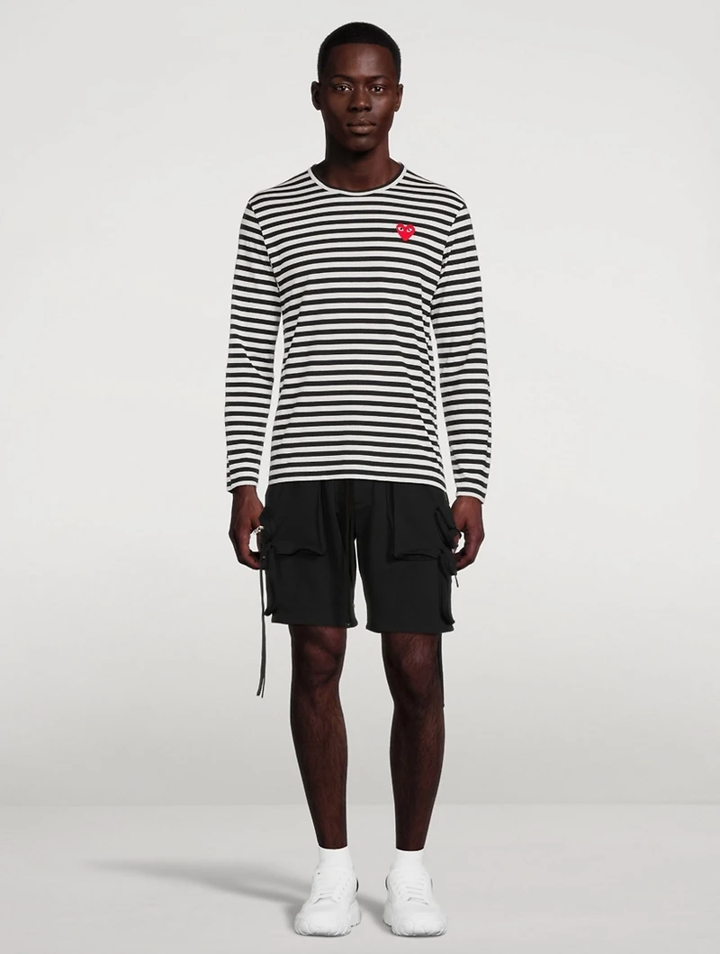 Heart Long Sleeve T-Shirt Stripe