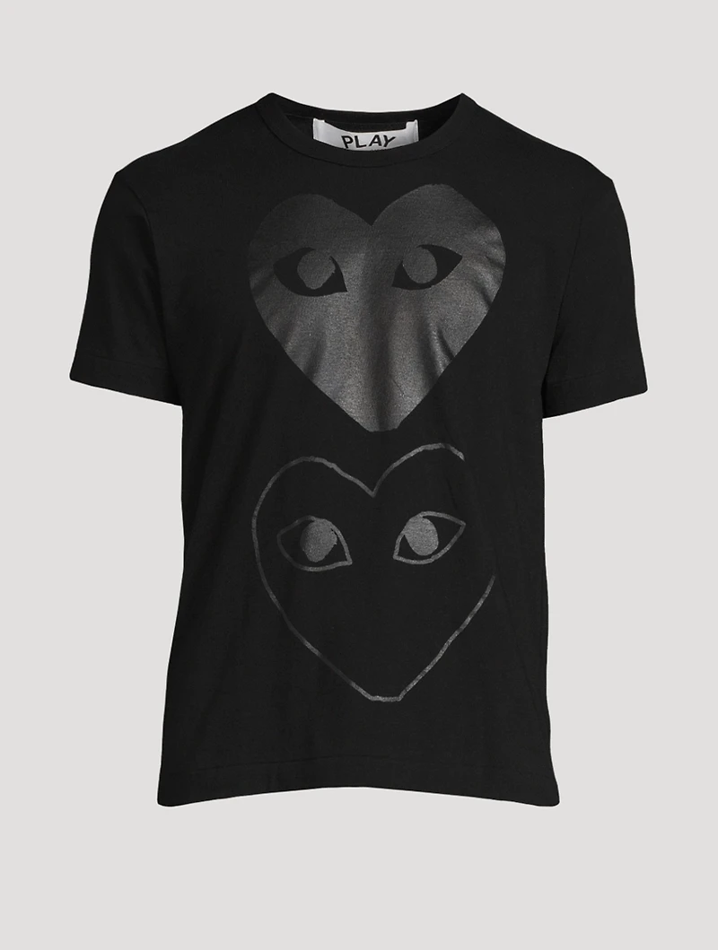 Cotton Double Heart Logo T-Shirt