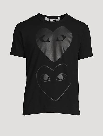 Cotton Double Heart Logo T-Shirt