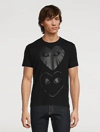 Cotton Double Heart Logo T-Shirt