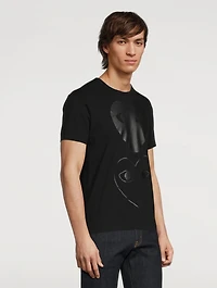 Cotton Double Heart Logo T-Shirt
