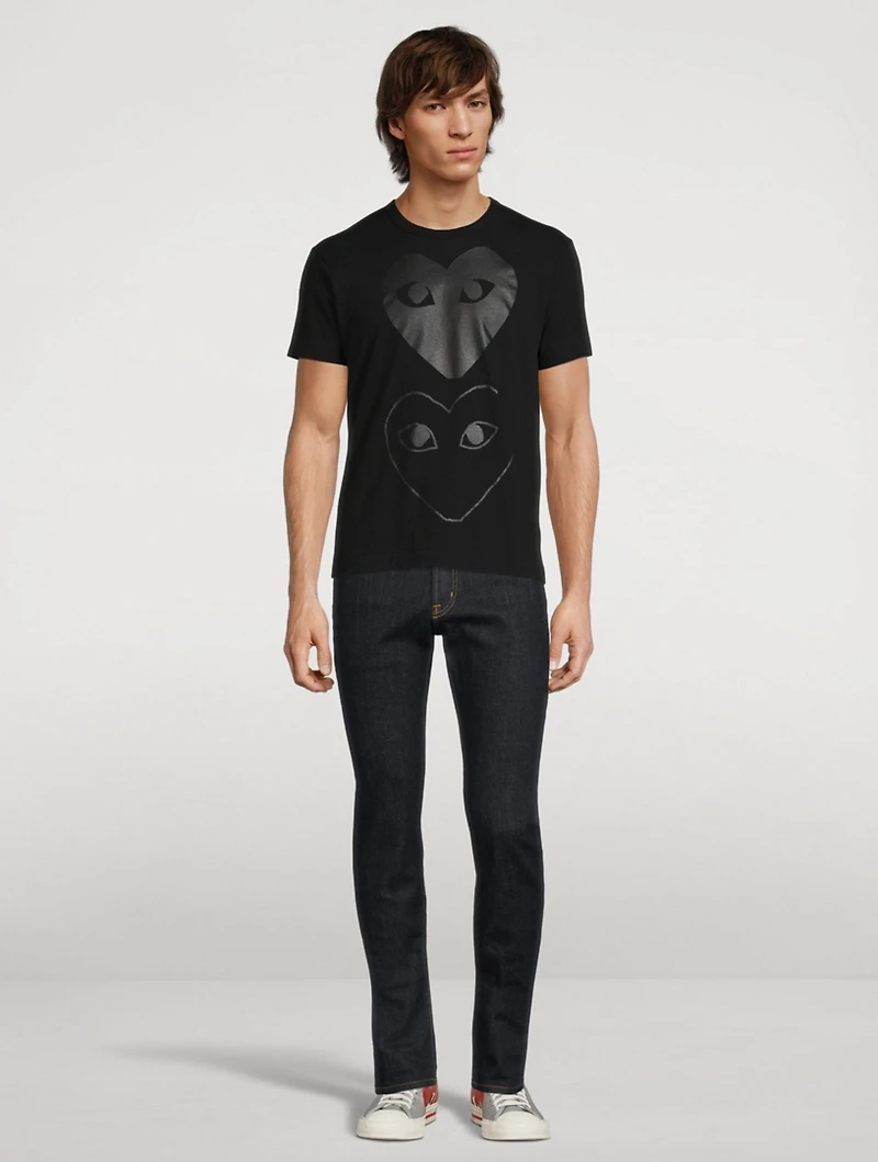 Cotton Double Heart Logo T-Shirt