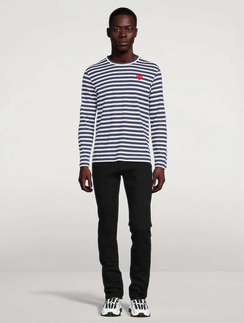Heart Long Sleeve T-Shirt Stripe