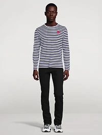 Heart Long Sleeve T-Shirt Stripe
