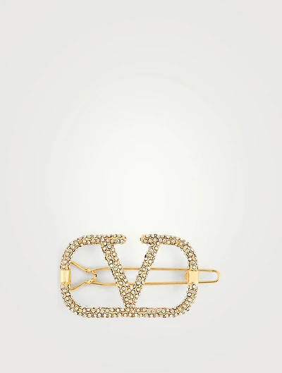 VLOGO Hair Clip With Crystals