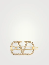 VLOGO Hair Clip With Crystals