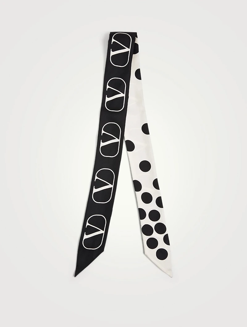 VLOGO Silk Skinny Scarf