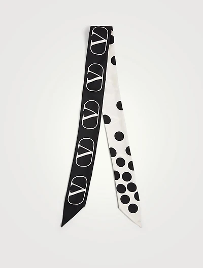 VLOGO Silk Skinny Scarf