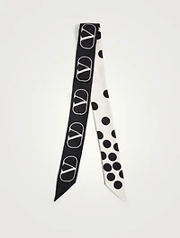 VLOGO Silk Skinny Scarf