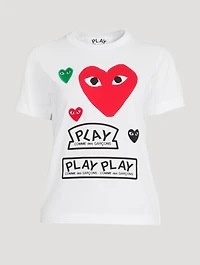 Cotton Heart T-Shirt With Logo Graphics