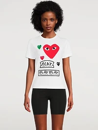 Cotton Heart T-Shirt With Logo Graphics