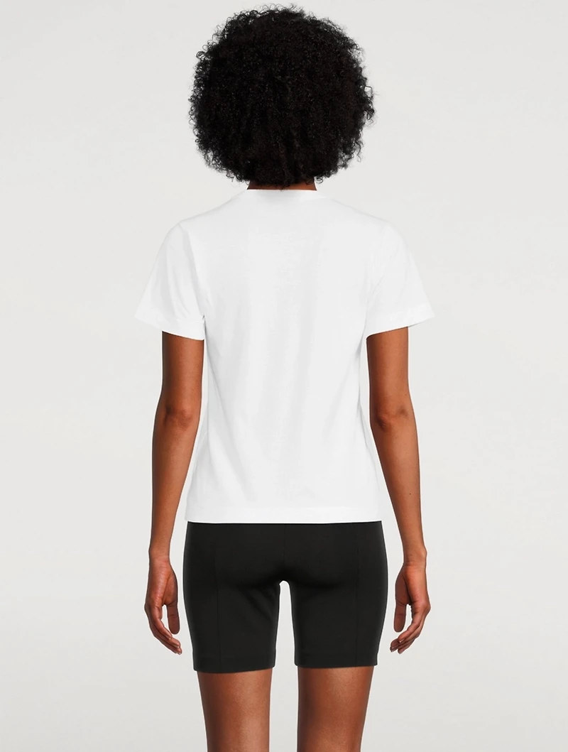 Cotton Heart T-Shirt With Logo Graphics