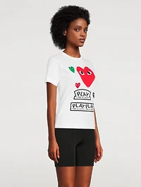 Cotton Heart T-Shirt With Logo Graphics